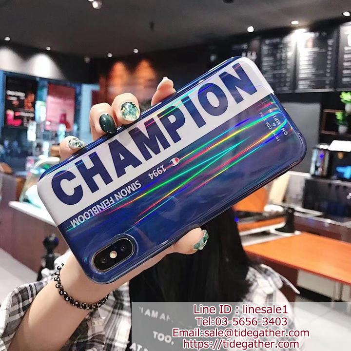 Champion iPhoneXS カバー ツヤ感