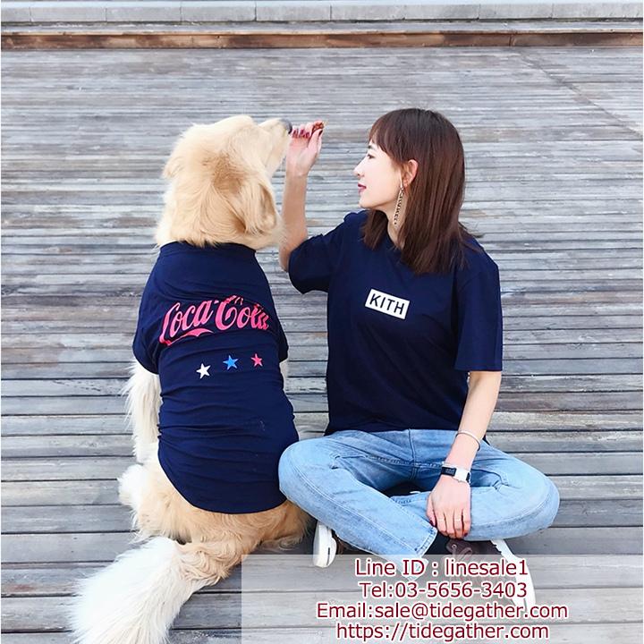 Coca Cola 犬服 猫服 Tシャツ お飼い主とペアルック ドッグウェア コカ コーラ 英文字