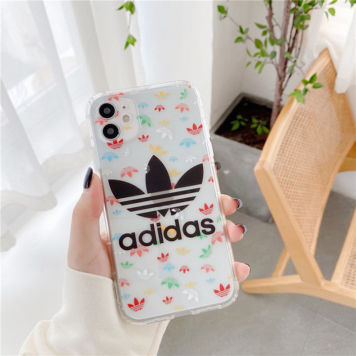 Adidas iPhone12Proスマホカバー 半透明
