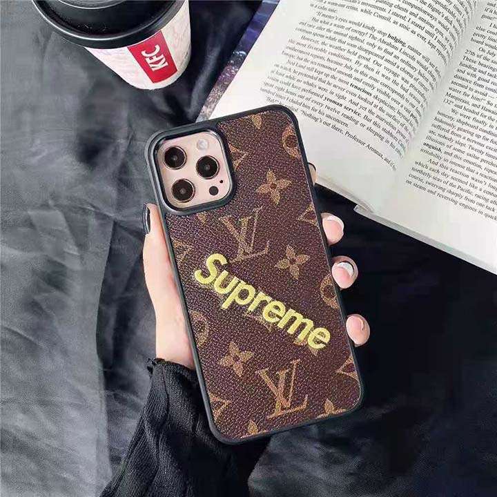  刺繍 Supreme ロゴデザイン iphone12携帯ケース